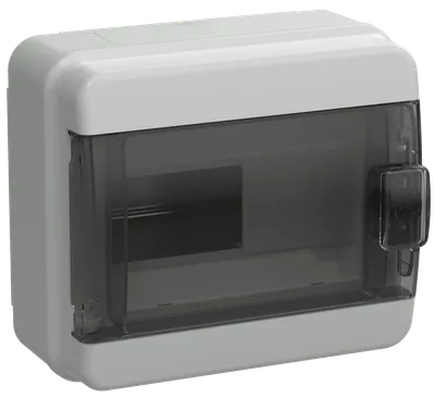 TEKFOR Корпус пластиковый КМПн-8 IP65 черная прозрачная дверь IEK