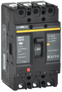 Automatic circuit breaker BA88-31 3P 40A 25kA MASTER IEK
