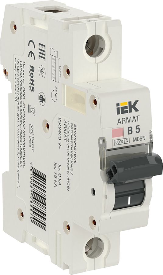 ARMAT Автоматический выключатель M06N 1P B 5А IEK (AR-M06N-1-B005)