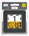 BRITE Рамка 1-местная РУ-1-1-Бр металл черный RE AL IEK1