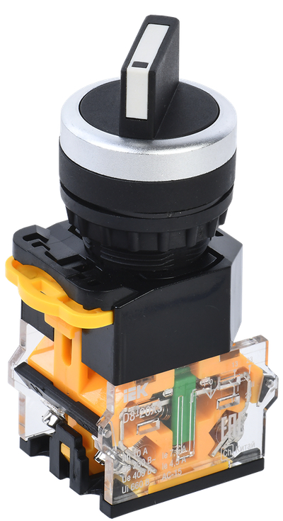 Переключатель D8-20X3 на 3 положения 2NO черный IEK