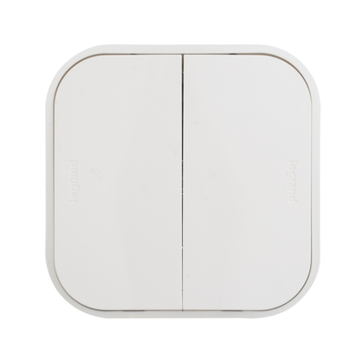 QUTEO Выключатель 2-клавишный для открытой установки схема 5 10АХ белый