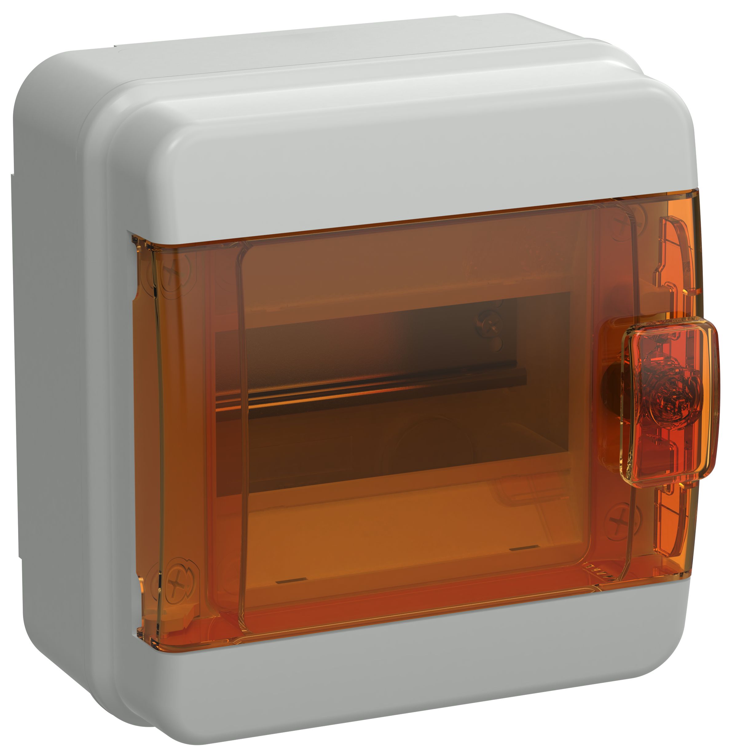 TEKFOR Корпус пластиковый КМПн-6 IP65 оранжевая прозрачная дверь IEK (TF5-KP72-N-06-65-K03-K09)