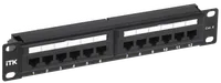 ITK 1U патч-панель кат.6 UTP 12 портов 10" (Dual IDC)