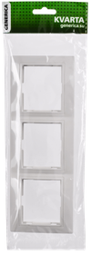 KVARTA Рамка 3-местная горизонтальная РГ-3-КБ белый GENERICA1