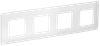 SKANDY Рамка 4-местная SK-F04W арктический белый IEK0