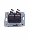 BRITE Розетка компьютерная двойная RJ45 кат.5E РК10-2-БрЧ черный IEK3