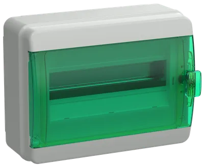 TEKFOR Корпус пластиковый КМПн-12 IP65 зеленая прозрачная дверь IEK ...