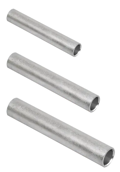 Designed for connecting aluminum conductors by crimping.
Material - electrotechnical aluminum.