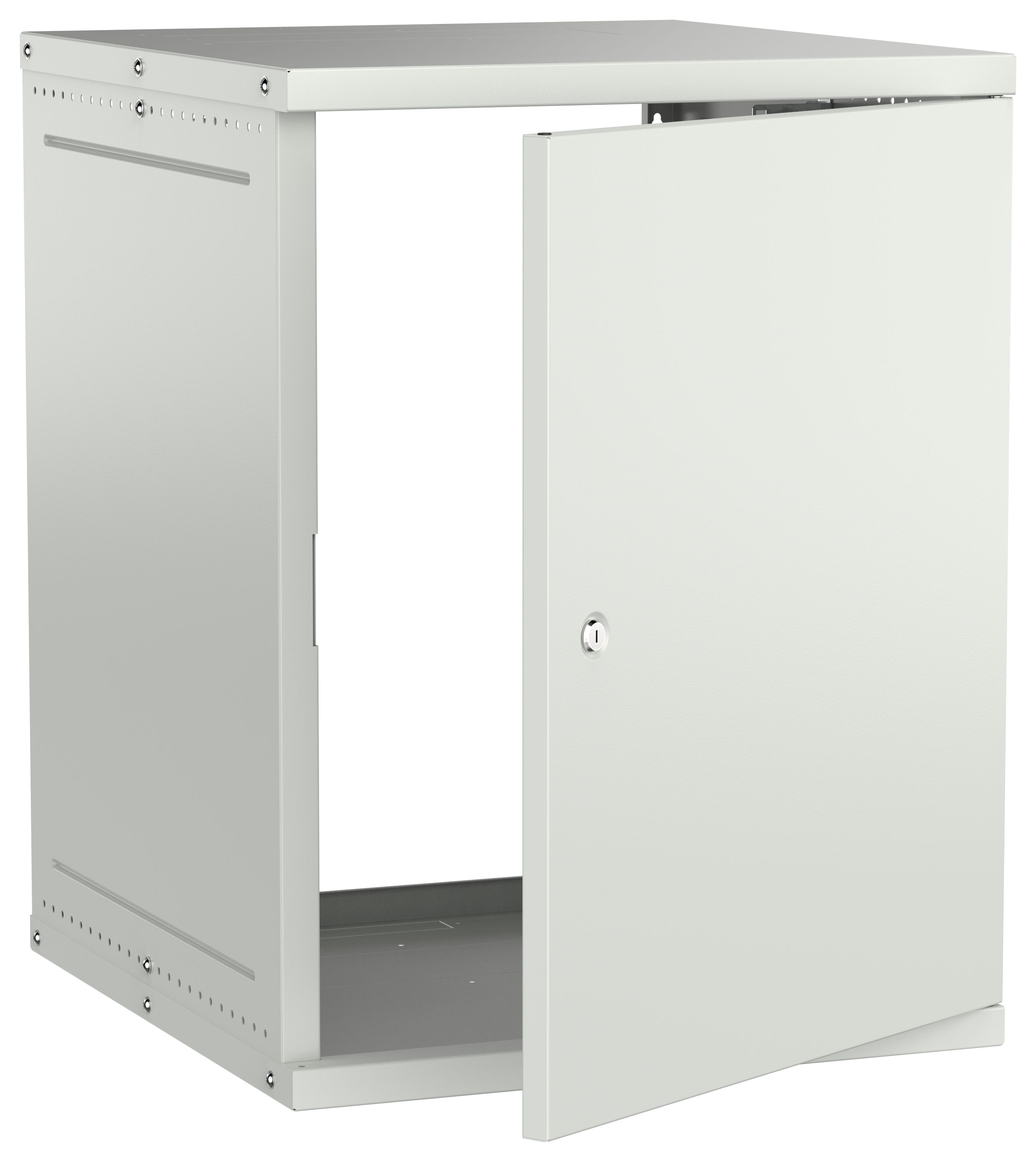 Шкаф настенный 19" 15U 600х650мм металлическая дверь серый GENERICA (LWE3-15U67-MF-G)