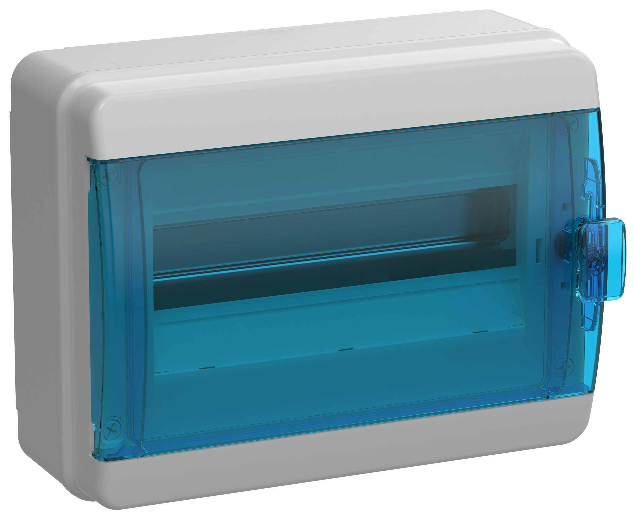 TEKFOR Корпус пластиковый КМПн-12 IP65 синяя прозрачная дверь IEK (TF5-KP72-N-12-65-K03-K07)