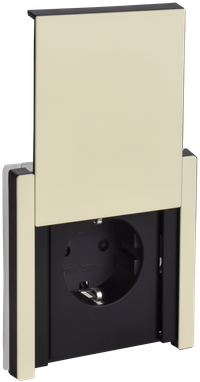 FORTE&PIANO Розетка 1-местная с заземлением с защитными шторками и крышкой безвинтовое крепление 16А IP44 FP819M металл серый сланец IEK