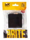 BRITE Выключатель 1-клавишный 10А ВС10-1-0-БрЧ черный IEK5