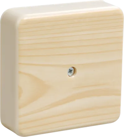 Коробка распаячная КМ41216-04 для открытой проводки 75х75х28мм сосна (6 клемм 6мм2) IEK
