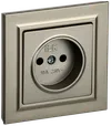 BRITE Socket 1-gang without earthing without protective shutters 10A assy. RSR10-1-0-BrSh champagne IEK0