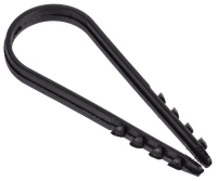 Дюбель-хомут 19х25мм для круглого кабеля нейлон черный (100шт/упак) GENERICA