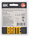 BRITE Рамка 1-местная РУ-1-1-Бр металл алюминий RE IEK2