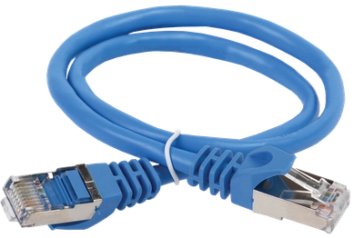 ITK Коммутационный шнур (патч-корд) кат.6 FTP PVC 0,5м синий