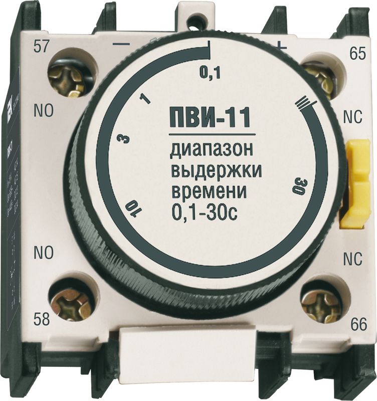 Приставка ПВИ-11 задержка на включение 0,1-30сек 1NO+1NC IEK (KPV10-11-1)