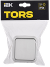 TORS Выключатель двухполюсный одноклавишный 10А IP55 TS311 белый IEK1