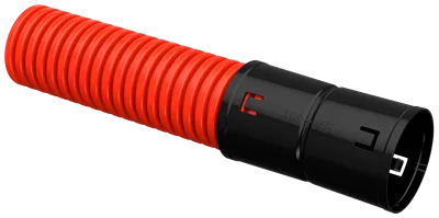 Труба гофрированная двустенная ПНД d=75мм красная (100м) IEK