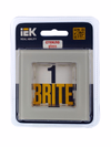 BRITE Рамка 1 -местная РУ-1-2-БрВа стекло ванильный IEK6