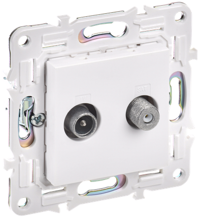 SKANDY Socket double TV+SAT SK-A13W arctic white IEK