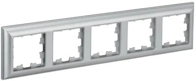 BRITE Frame 5-gang RU-5-Br aluminium/aluminum IEK
