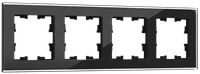 BRITE Frame 4-gang RU-4-2-BrCh glass black IEK