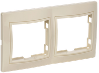 KVARTA Рамка 2-местная горизонтальная РГ-2-ККм кремовый GENERICA