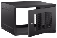 Шкаф настенный 19" 6U 600х600мм перфорированная дверь черный GENERICA