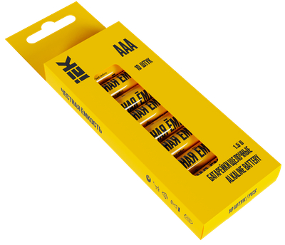 Батарейка щелочная Alkaline LR03/AAA (10шт/бокс) IEK