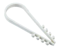 White nylon round cable clamp 19-25mm (25pcs/pack) IEK