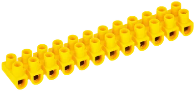Screw-type terminal clips ZVI-20 4-10mm2 2x12steam IEK yellow 