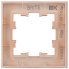 BRITE Рамка 1-местная РУ-1-2-БрП стекло персиковый матовый IEK6