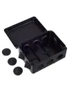 Коробка распаячная КМ41242 для открытой проводки 150х110х70мм IP55 10 гермовводов черная (RAL 9005) IEK3