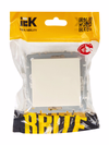 BRITE Выключатель 1-клавишный самовозвратный 10А ВС10-1-4-БрКр бежевый IEK5
