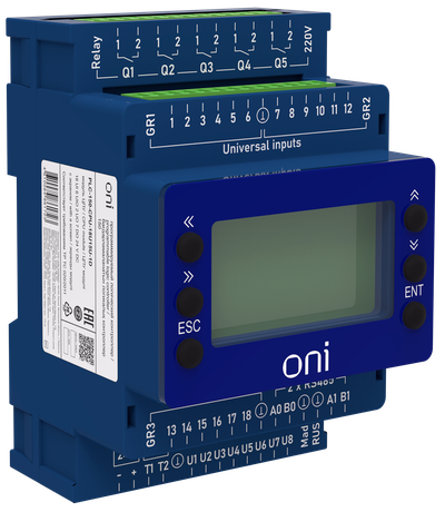 ПЛК 150 Модуль ЦПУ 18 UI 6 UIO 2 UO 7 DO 24В DC с экраном ONI