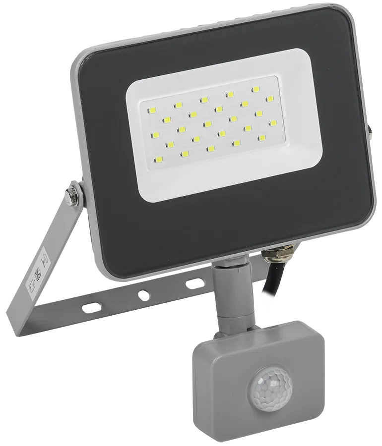 LED floodlight SDO 07-20D gray with Motion Sensor IP44 IEK