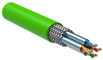 ITK Витая пара S/FTP кат.7 4х2х23AWG solid LSLTx нг(А)-LSLTx зеленый (305м)
