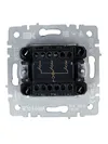 BRITE Triple-button switch 10A VC10-3-0-BrA aluminium IEK4
