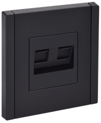 FORTE&PIANO Розетка компьютерная двойная RJ45 кат.6 FP134 черный IEK