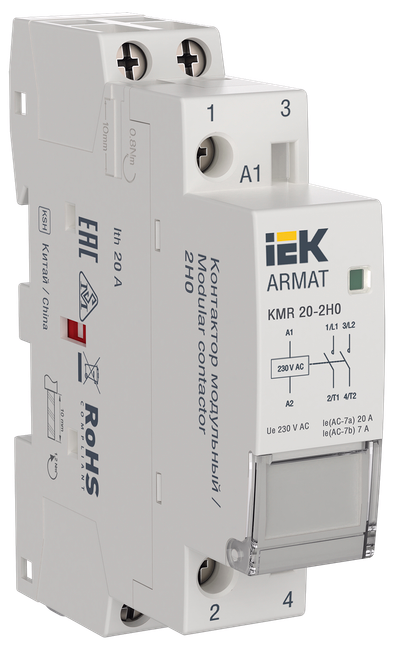 ARMAT Контактор модульный KMR 20А 230В AC 2НО IEK