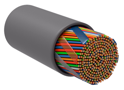 ITK Витая пара U/UTP кат.5E 25х2х24AWG solid PVC серый (500м)