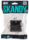 SKANDY Розетка с заземлением без защитных шторок 16А SK-R05T титан IEK1