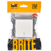 BRITE Выключатель 1-клавишный с индикацией 10А ВС10-1-1-БрБ белый IEK1