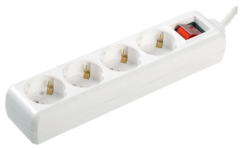 Extension cord U 04K with a switch 4 sockets 2P+PE/1,5 meters 3x1mm2 16A/250 IEK