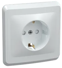 VEGA Single-gang socket with grounding with protective shutters 16A RSsh10-3-VB white IEK