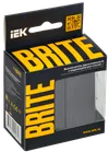BRITE 2-gang switch with indication for hotels 10А ВС10-2-9-BrG graphite IEK1