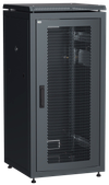 ITK LINEA N Шкаф сетевой 19" 24U 600х600мм перфорированная передняя дверь черный0